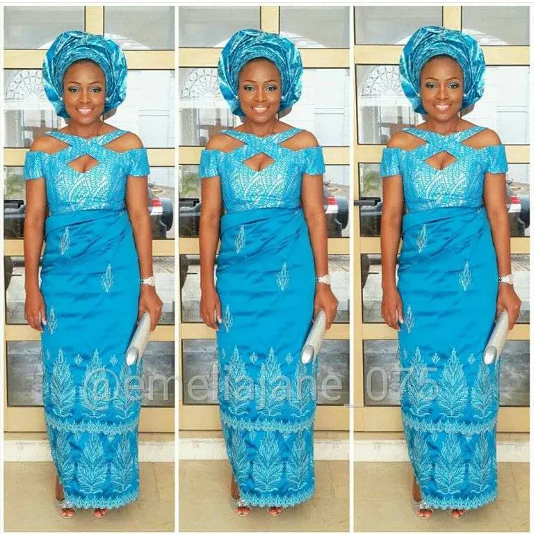 aso ebi styles with george