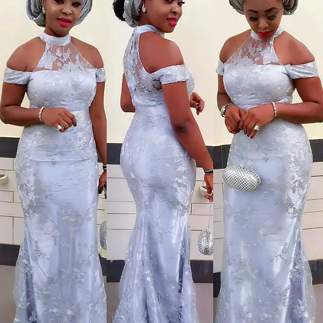 aso ebi lace gown 1