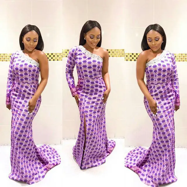 aso ebi lace gown 2