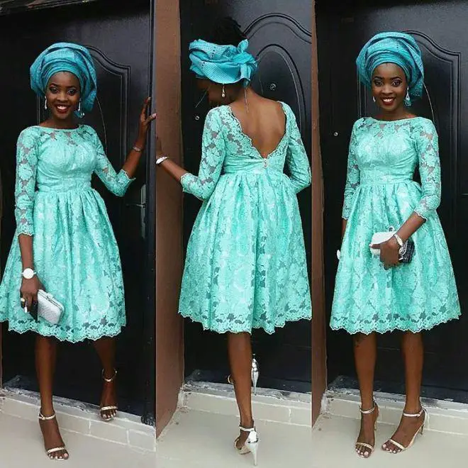 nigerian lace short gown styles 10