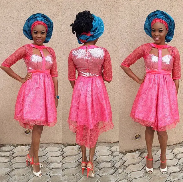 nigerian lace short gown styles 9