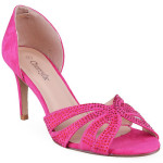 Cherry Fox Studded Open Side Court Shoes Pink
