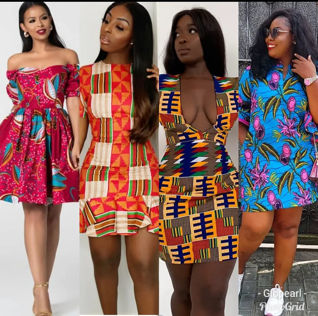 latest styles for ankara short gowns